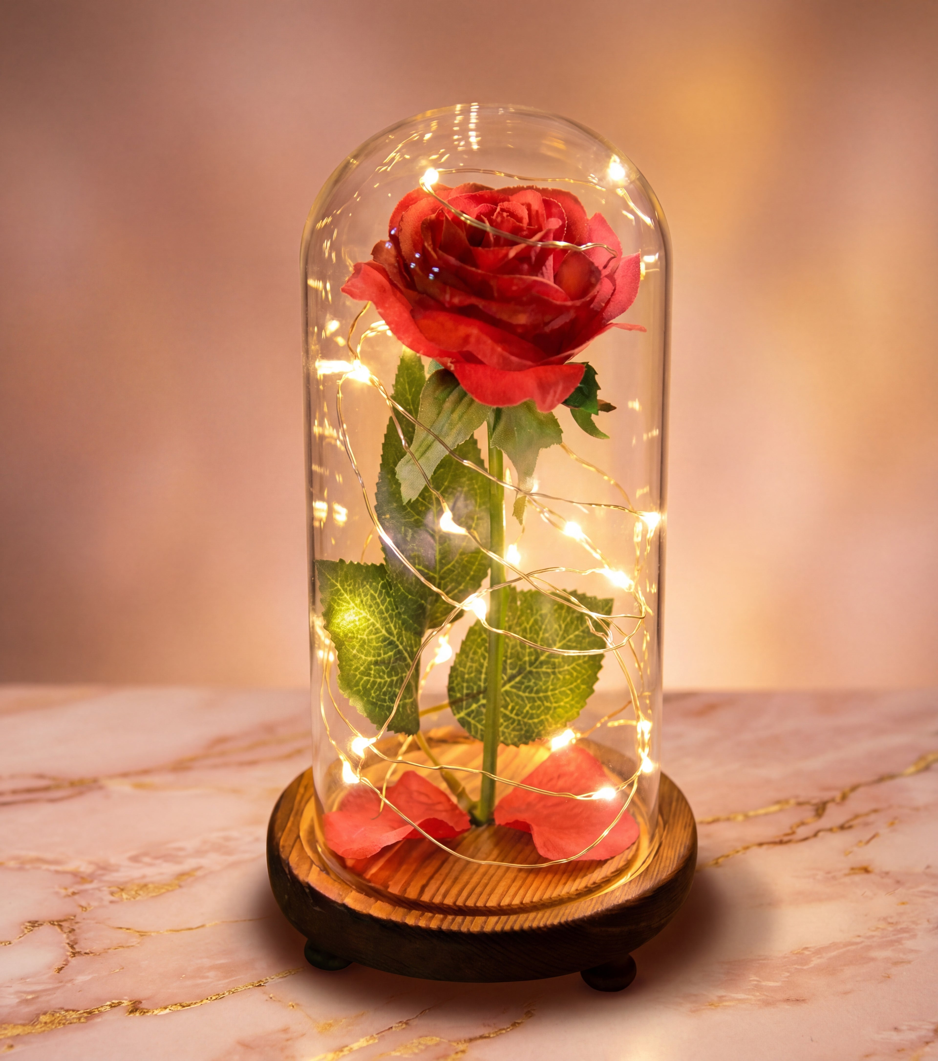 Enchanted LED Rose Dome